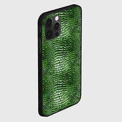 Чехол для iPhone 12 Pro Max Крокодилья кожа паттерн, цвет: 3D-черный — фото 2