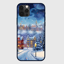 Чехол для iPhone 12 Pro Max New year city, цвет: 3D-черный