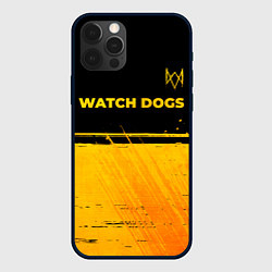Чехол для iPhone 12 Pro Max Watch Dogs - gold gradient посередине, цвет: 3D-черный