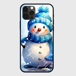 Чехол для iPhone 12 Pro Max Большой снеговик, цвет: 3D-черный