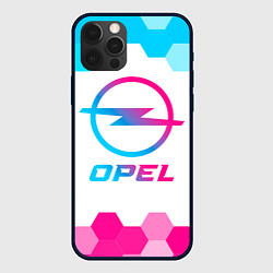 Чехол для iPhone 12 Pro Max Opel neon gradient style, цвет: 3D-черный