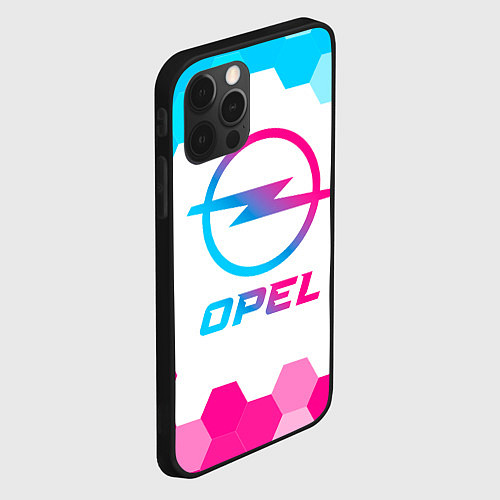 Чехол iPhone 12 Pro Max Opel neon gradient style / 3D-Черный – фото 2