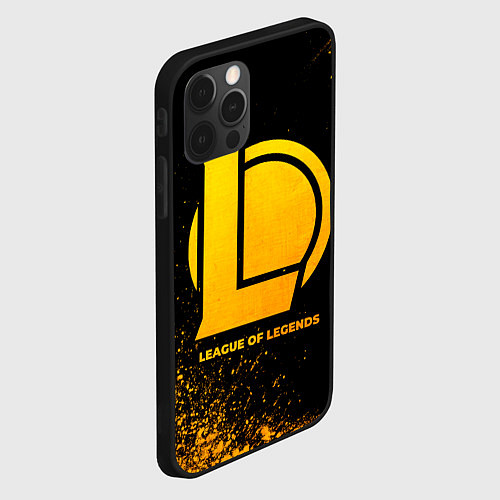 Чехол iPhone 12 Pro Max League of Legends - gold gradient / 3D-Черный – фото 2