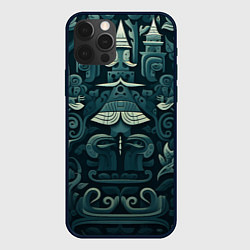 Чехол для iPhone 12 Pro Max Абстрактный узор в славянском стиле, цвет: 3D-черный