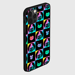Чехол для iPhone 12 Pro Max The image of a girl in a square, цвет: 3D-черный — фото 2