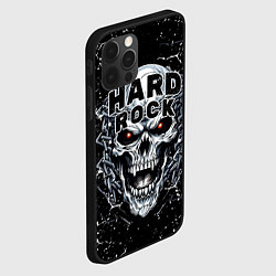 Чехол для iPhone 12 Pro Max Hard rock - evil skull, цвет: 3D-черный — фото 2