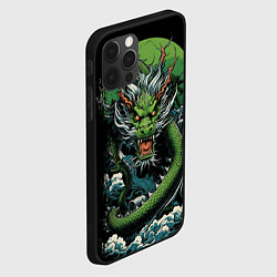 Чехол для iPhone 12 Pro Max Зеленый дракон символ 2024, цвет: 3D-черный — фото 2