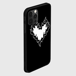 Чехол для iPhone 12 Pro Max Burning heart, цвет: 3D-черный — фото 2