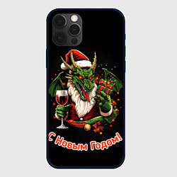 Чехол для iPhone 12 Pro Max Дракон Мороз, цвет: 3D-черный