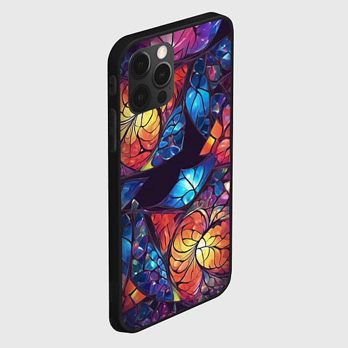 Чехол iPhone 12 Pro Max Декоративный абстрактный узор / 3D-Черный – фото 2