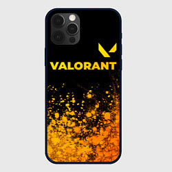 Чехол для iPhone 12 Pro Max Valorant - gold gradient посередине, цвет: 3D-черный