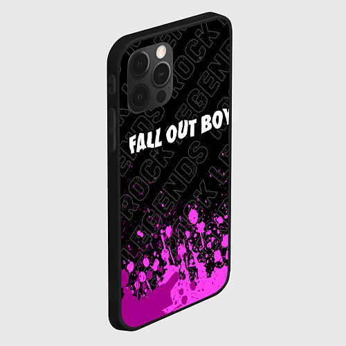 Чехол iPhone 12 Pro Max Fall Out Boy rock legends посередине / 3D-Черный – фото 2