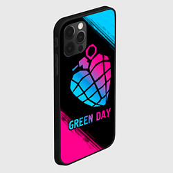 Чехол для iPhone 12 Pro Max Green Day - neon gradient, цвет: 3D-черный — фото 2
