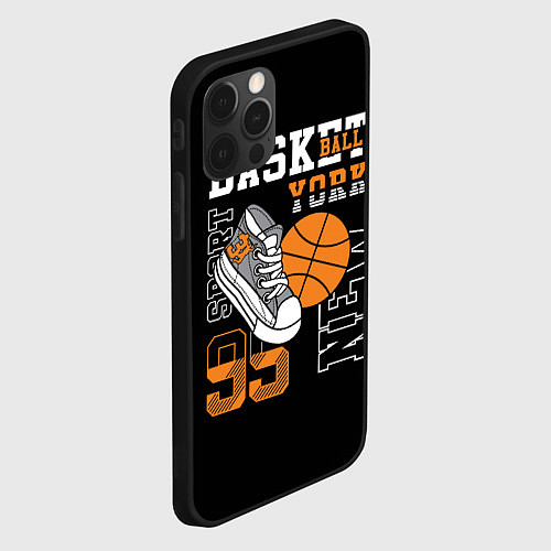 Чехол iPhone 12 Pro Max Basketball New York / 3D-Черный – фото 2