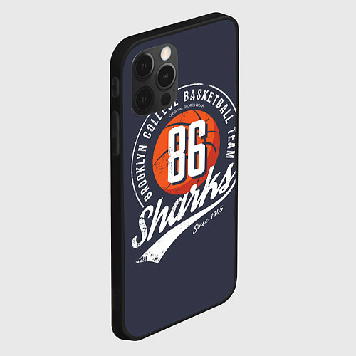 Чехол iPhone 12 Pro Max Basketball sharks / 3D-Черный – фото 2