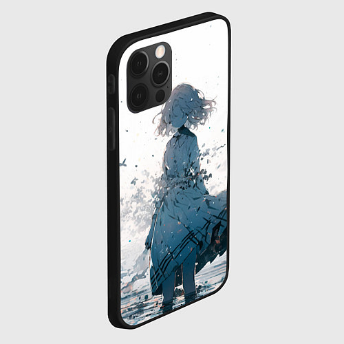 Чехол iPhone 12 Pro Max Безликая дева / 3D-Черный – фото 2