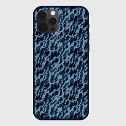 Чехол iPhone 12 Pro Max Размытый пятнистый синий