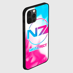 Чехол для iPhone 12 Pro Max Mass Effect neon gradient style, цвет: 3D-черный — фото 2