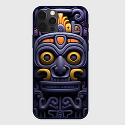 Чехол для iPhone 12 Pro Max Орнамент в стиле ацтеков, цвет: 3D-черный