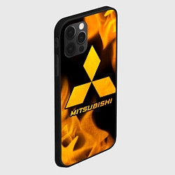 Чехол для iPhone 12 Pro Max Mitsubishi - gold gradient, цвет: 3D-черный — фото 2