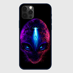 Чехол для iPhone 12 Pro Max UFO alien head, цвет: 3D-черный