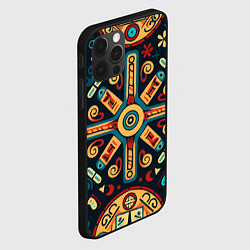 Чехол для iPhone 12 Pro Max Симметричный орнамент в славянском стиле, цвет: 3D-черный — фото 2