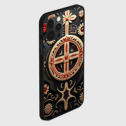 Чехол для iPhone 12 Pro Max Орнамент в славянской стилистике, цвет: 3D-черный — фото 2