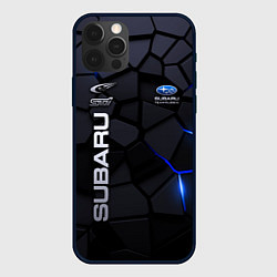 Чехол для iPhone 12 Pro Max Subaru - плиты с эффектом свечения, цвет: 3D-черный