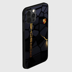 Чехол для iPhone 12 Pro Max Porsche - плиты с эффектом свечения, цвет: 3D-черный — фото 2