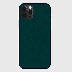 Чехол для iPhone 12 Pro Max Тёмно-зелёный однотонный текстура, цвет: 3D-черный