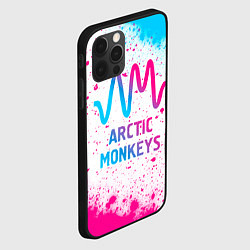 Чехол для iPhone 12 Pro Max Arctic Monkeys neon gradient style, цвет: 3D-черный — фото 2