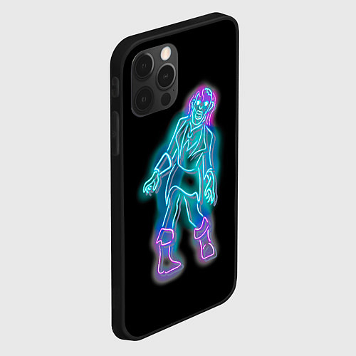 Чехол iPhone 12 Pro Max Neon undead / 3D-Черный – фото 2