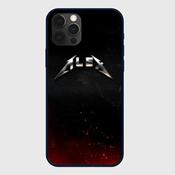 Чехол для iPhone 12 Pro Max Алекс в стиле Металлика, цвет: 3D-черный