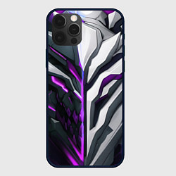 Чехол для iPhone 12 Pro Max Броня адская и райская фиолетовая, цвет: 3D-черный