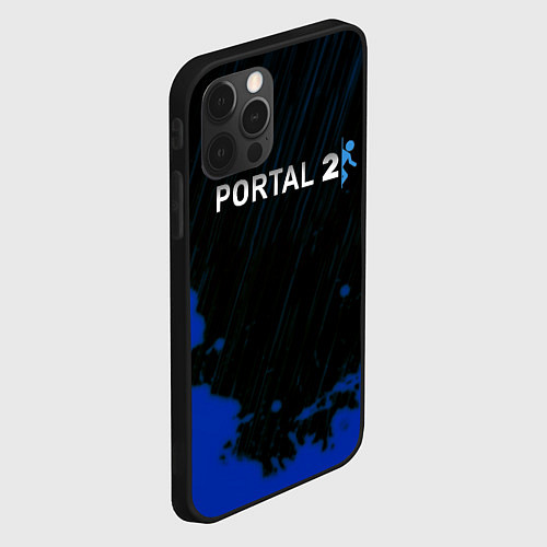 Чехол iPhone 12 Pro Max Portal games / 3D-Черный – фото 2