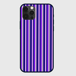 Чехол для iPhone 12 Pro Max Сочетание фиолетовый, цвет: 3D-черный