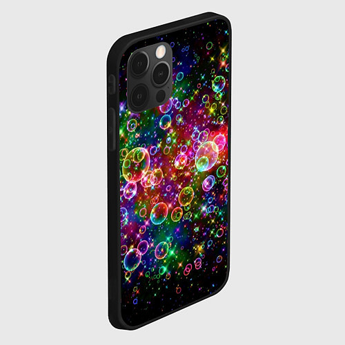 Чехол iPhone 12 Pro Max Мыльные пузырики / 3D-Черный – фото 2