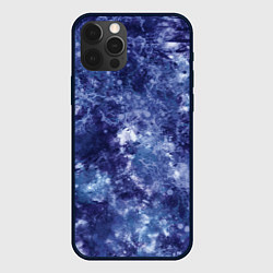 Чехол для iPhone 12 Pro Max Абстракция - sea blue, цвет: 3D-черный