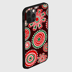 Чехол для iPhone 12 Pro Max Новогодний принт красный, цвет: 3D-черный — фото 2