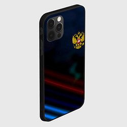 Чехол для iPhone 12 Pro Max Спортивная россия герб, цвет: 3D-черный — фото 2