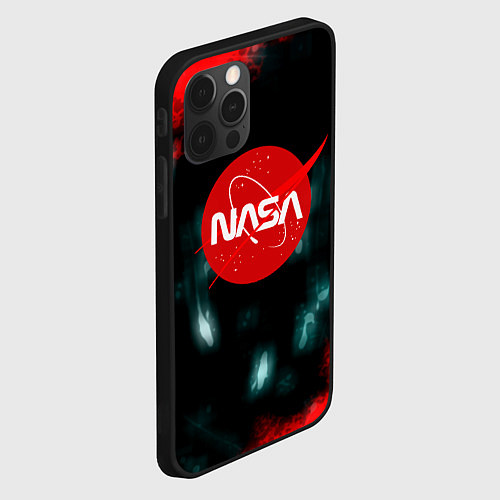 Чехол iPhone 12 Pro Max NASA космос краски / 3D-Черный – фото 2