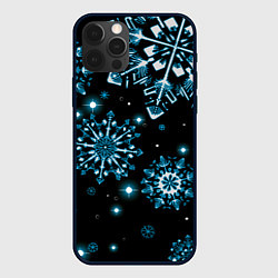 Чехол для iPhone 12 Pro Max Кружение снежинок, цвет: 3D-черный
