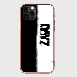 Чехол для iPhone 12 Pro Max Dayz черно белый ужас, цвет: 3D-светло-розовый