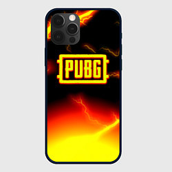 Чехол для iPhone 12 Pro Max PUBG огненный шторм из молний, цвет: 3D-черный