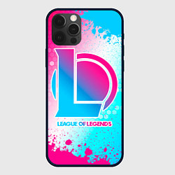 Чехол для iPhone 12 Pro Max League of Legends neon gradient style, цвет: 3D-черный