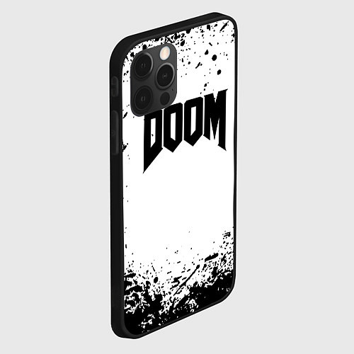 Чехол iPhone 12 Pro Max Doom black splash / 3D-Черный – фото 2