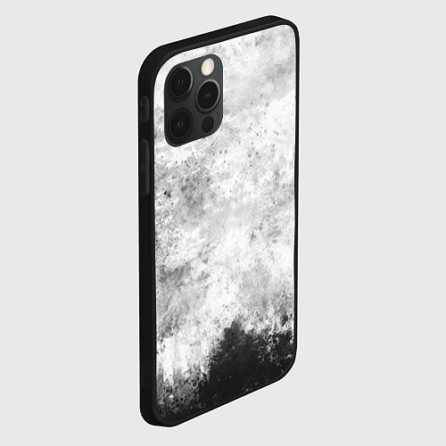 Чехол iPhone 12 Pro Max Абстракция - black and white spot / 3D-Черный – фото 2