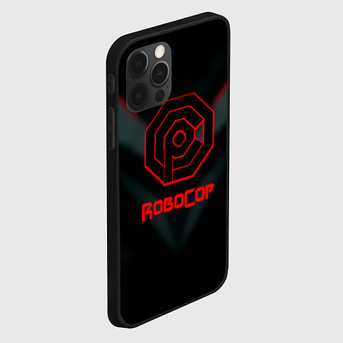 Чехол iPhone 12 Pro Max Robocop новая игра шутер / 3D-Черный – фото 2