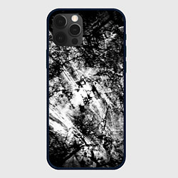 Чехол для iPhone 12 Pro Max Зимний лес узоры, цвет: 3D-черный