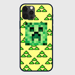 Чехол для iPhone 12 Pro Max Minecraft creeper game, цвет: 3D-черный